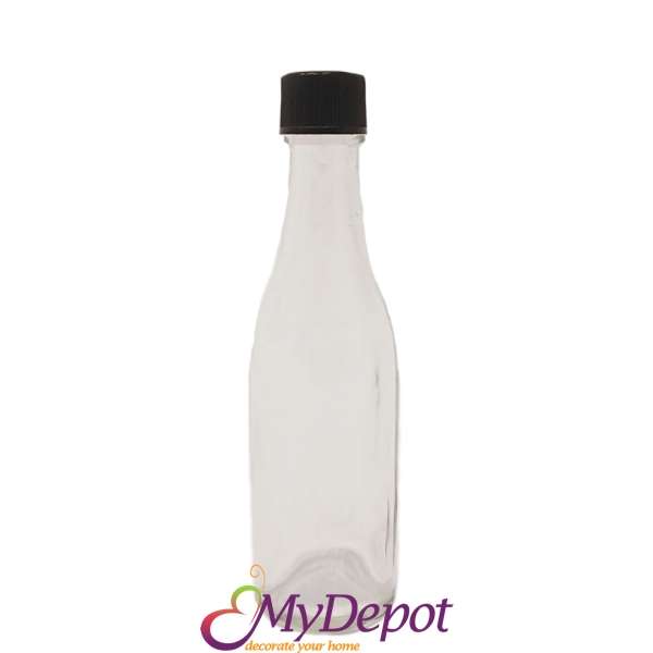 Стъклена бутилка с пластмасова капачка, 50 мл