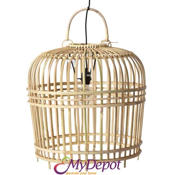 Бамбукова лампа за таван, Ф54х54 см