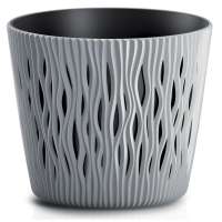 Кашпа SANDY в цвят сиво, Ф 19х17 см