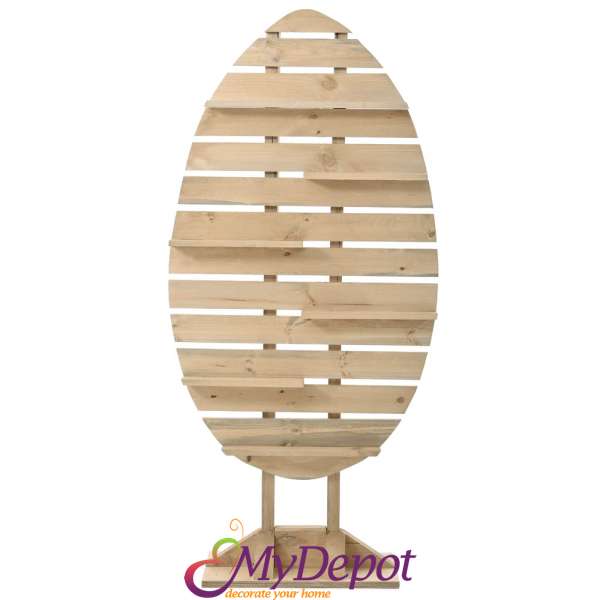 Дървен стелаж във формата на яйце, 80х170 см