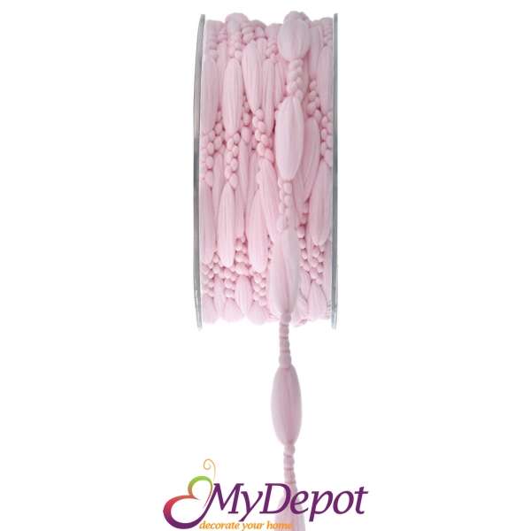 Панделка гривна от памук в светло розов цвят. Размер: 15 мм Х 20 метра