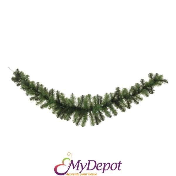Коледен елхови гирлянд, зелен, 120 връхчета, 1.80 М