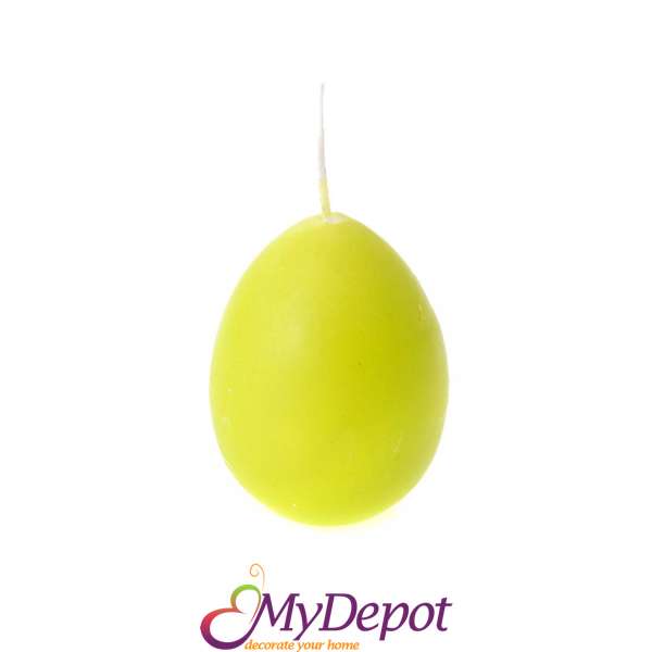 Свещ яйце, светло зелено, 11 см