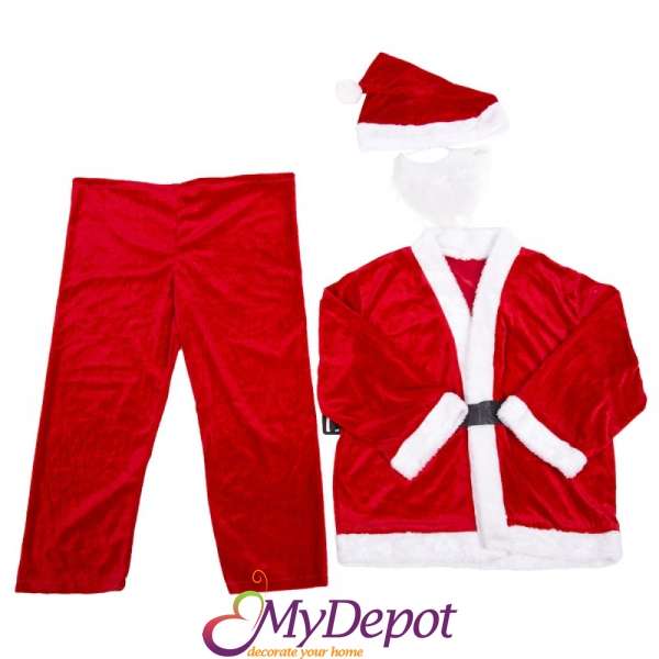 Мъжки костюм на Дядо Коледа от 5 части