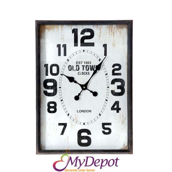 Железен часовник "OLD TOWN" , 43x 60 см