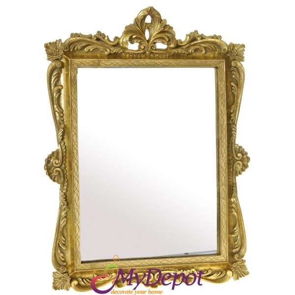 Огледало с полирезин златен ефект 43Χ57СМ