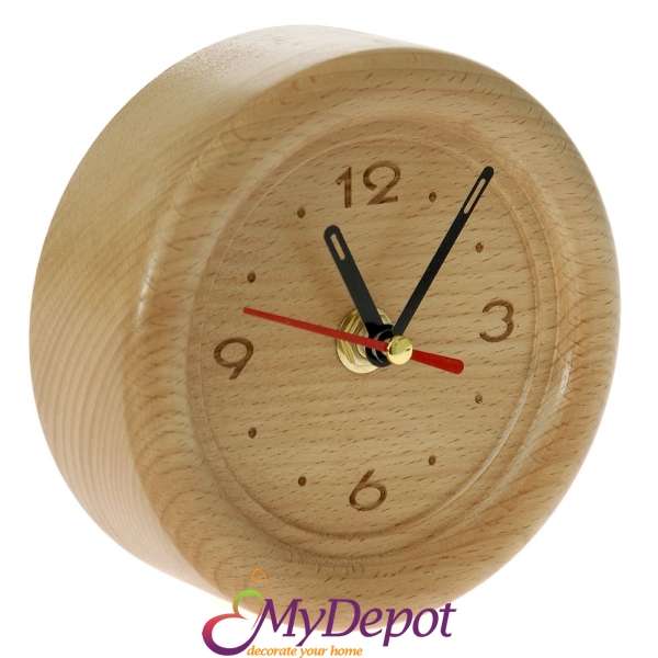 Дървен настолен часовник 3