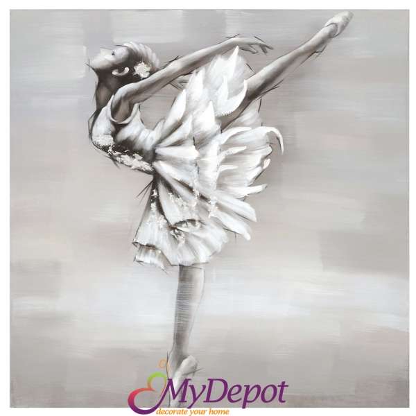 Картина масло, "Балерините на Дега", 100х100 см