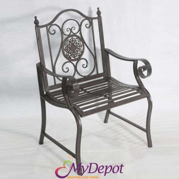 Желязно градинско кресло, 63х54х95 см