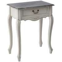 Помощна масичка с едно чекмедже, ретро бяло, 60х35х78 см Помощна масичка с едно чекмедже, ретро бяло, 60х35х78 см