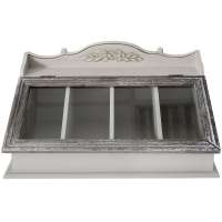 Дървенa кутия за прибори, ретро бяло, 44х26х24 см Дървенa кутия за прибори, ретро бяло, 44х26х24 см