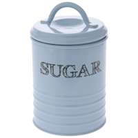 Буркан за захар с капак, метал, син, Ф10х17 см Буркан за захар с капак, метал, син, Ф10х17 см