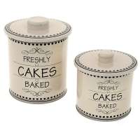 Метална кутия с капак CAKE, комплект 2 бр, 12х11/14х15см Метална кутия с капак CAKE, комплект 2 бр, 12х11/14х15см