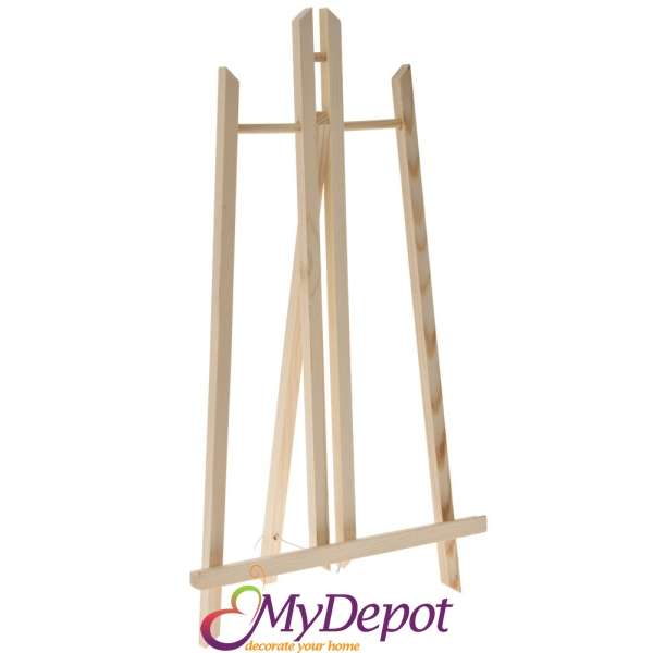 Дървена стойка триножник, 28х50 см