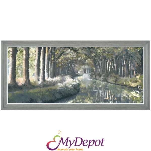 Картина върху канаваца, река, 120х56 см