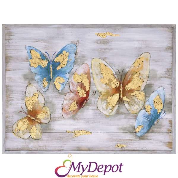 Картина масло, пеперуди, 90х120 см