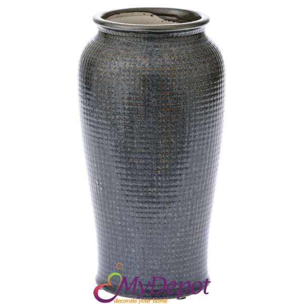 Керамична ваза, графит, ф15х28 см