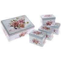 Метални кутии рози, к-т 5 бр., 26х18х9/ 13х9х8хсм Метални кутии рози, к-т 5 бр., 26х18х9/ 13х9х8хсм