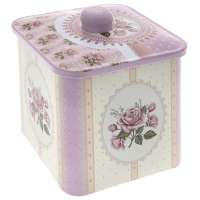Метална розова кутия с роза, 12х12х15 см Метална розова кутия с роза, 12х12х15 см