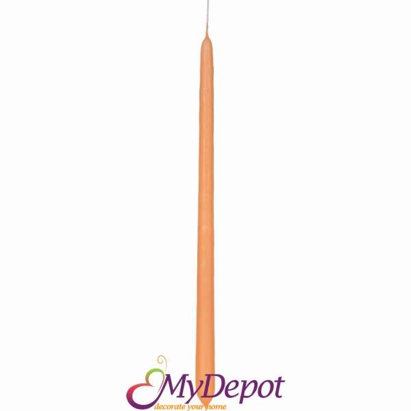 Великденска свещ мат в цвят сьомга, 40 см