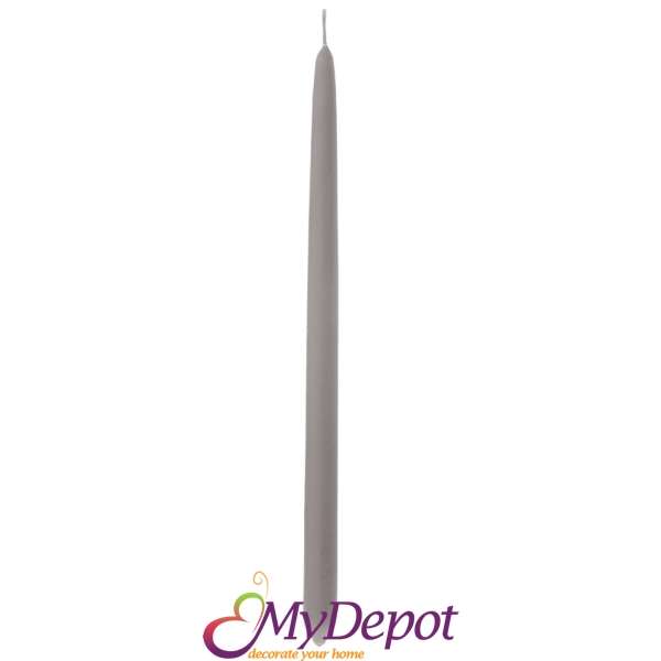 Великденска свещ, сива, 40 см