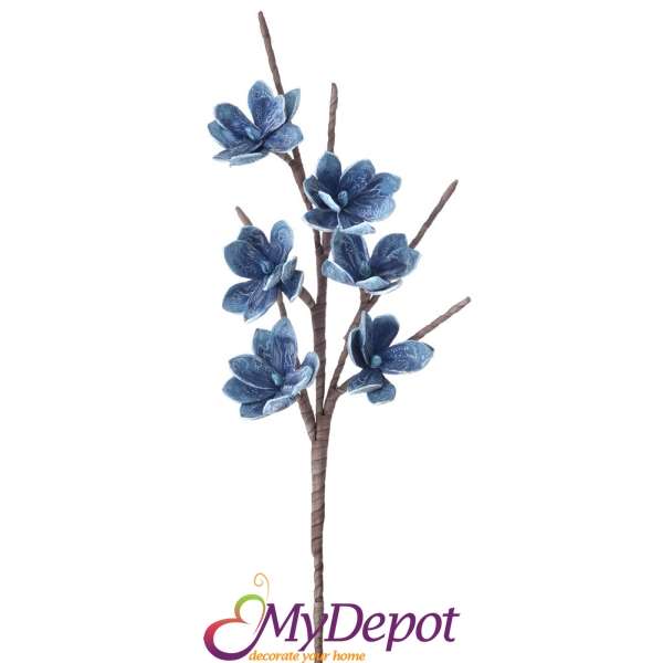 Клонка с цветя от фломиран, синьо