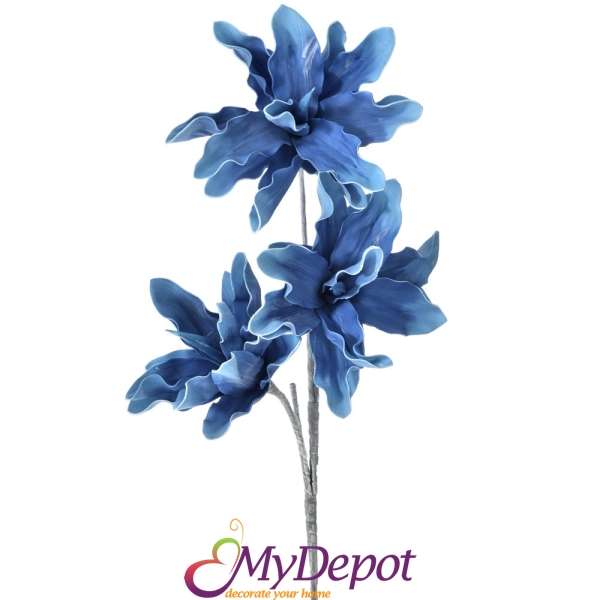 Клонка с цветя от фломиран, синьо