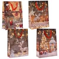 Подаръчна коледна торбичка, 4 модела, 26х11х32 см