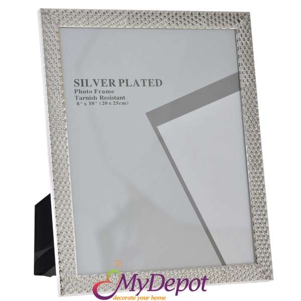 Метална рамка за снимки, сребро, 20х25 см