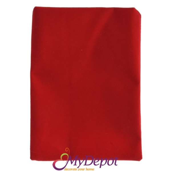 Цилиндрична платнена торбичка , червена, 15Х21 см