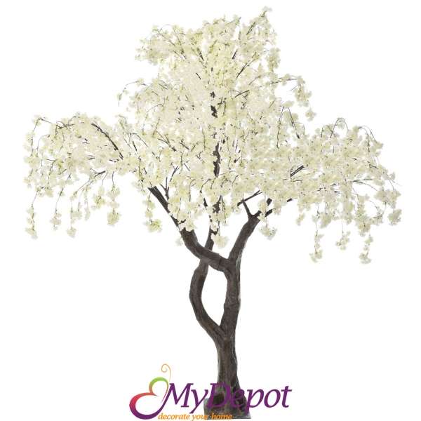 Изкуствено дърво, бели цветове, 3М