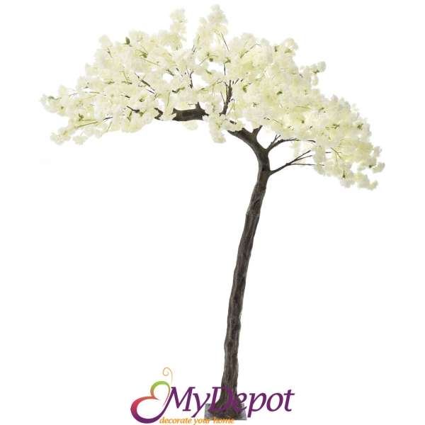 Изкуствено дърво, бели цветове, 3,20 М