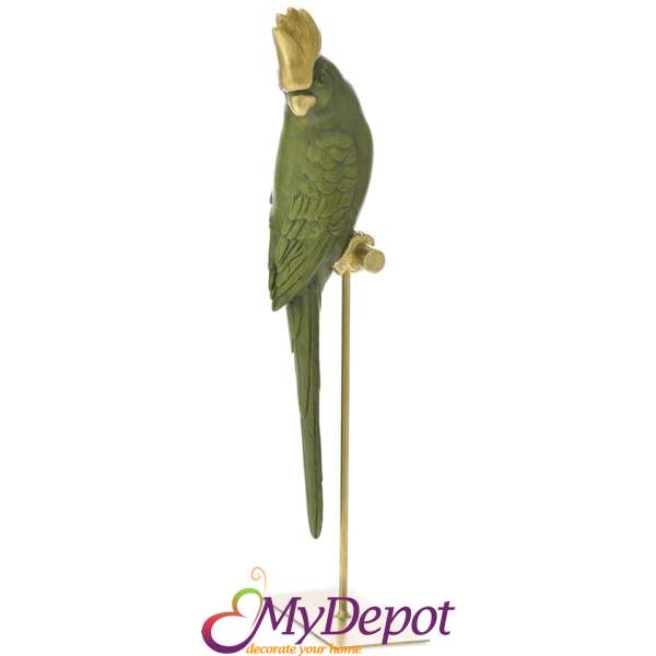 Полирезинов папагал на стойка, 16 см