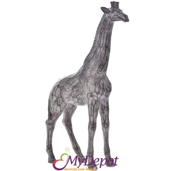 Полирезинов жираф, сиво, 40 см 