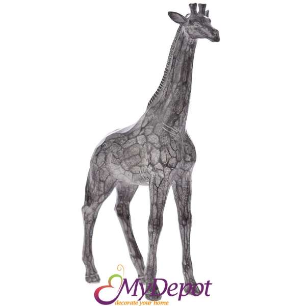 Полирезинов жираф, сиво, 25 см 