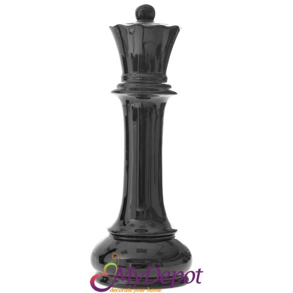 Шах фигура, царица, черна, 32 см