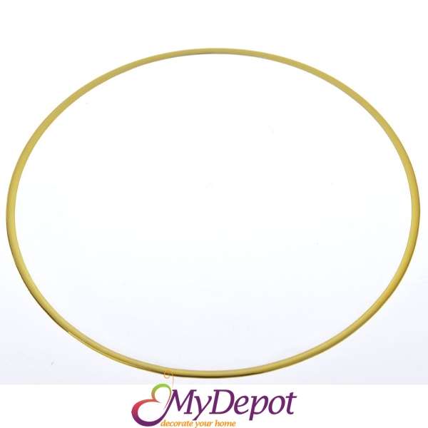 Стъклена чиния със златен кант, Ф 26 см