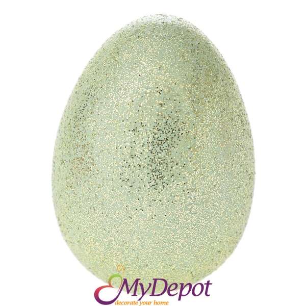 Керамично яйце, зелено с блясък, Ф5х6 см
