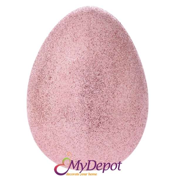 Керамично яйце, розово с блясък, Ф 6,5х8,5 см