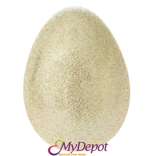 Керамично яйце, златно с блясък, Ф 6,5х8,5 см