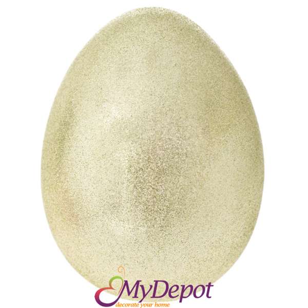 Керамично яйце, златно с блясък, Ф 12х16 см
