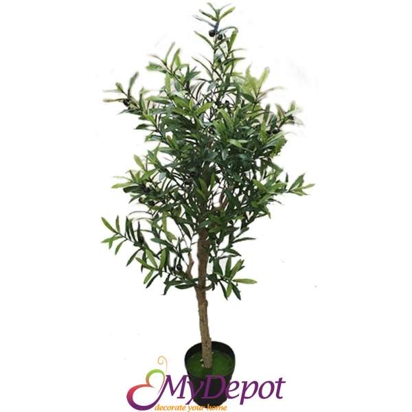 Изкуствено маслиново дърво в саксия, 150 см