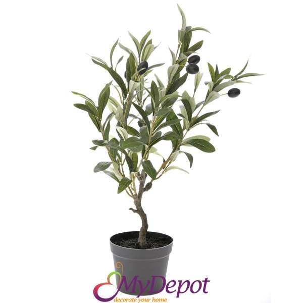 Изкуствено маслиново дръвче в саксия, 70 см