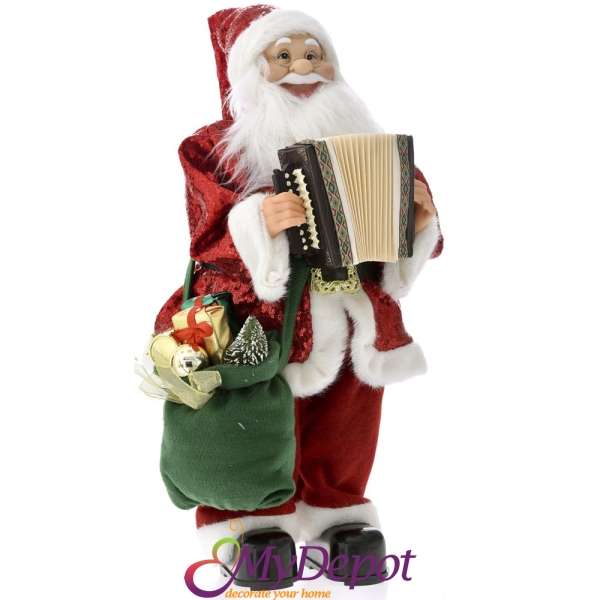 Музикален Дядо Коледа, 60 см