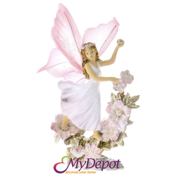 Поли фея с розови крила, 9х14 см