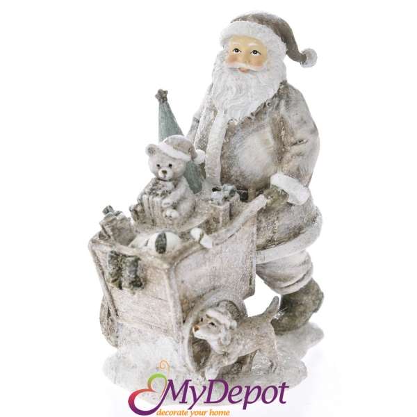 Поли Дяо Коледа с ръчна количка, 11х15 см