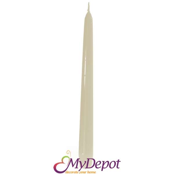 Венецианска свещ крем, к-т 12 бр., 25 см
