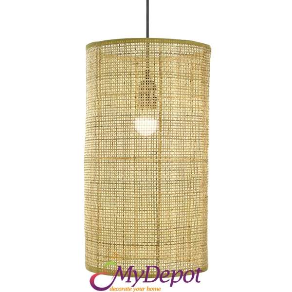 Лампион от плетена ратанова мрежа, Ф 25х45 см