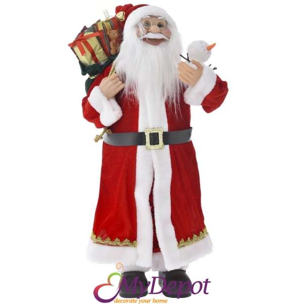 Дядо Коледа с червено палто, 80 см
