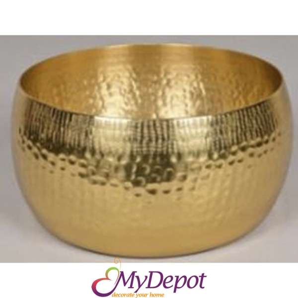 Ваза злато от алуминий, 30х28х15,5 см
